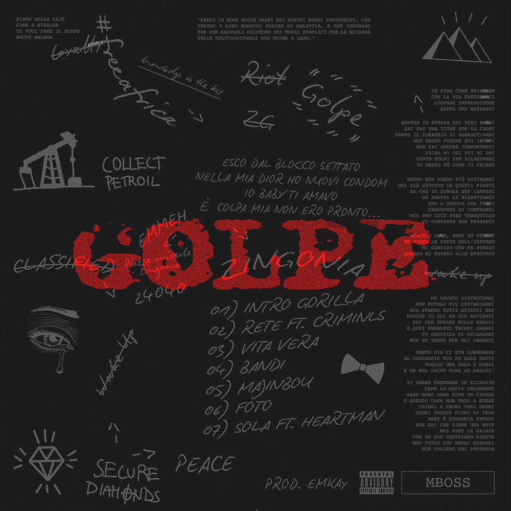 GOLPE tracklist artwork Mboss
