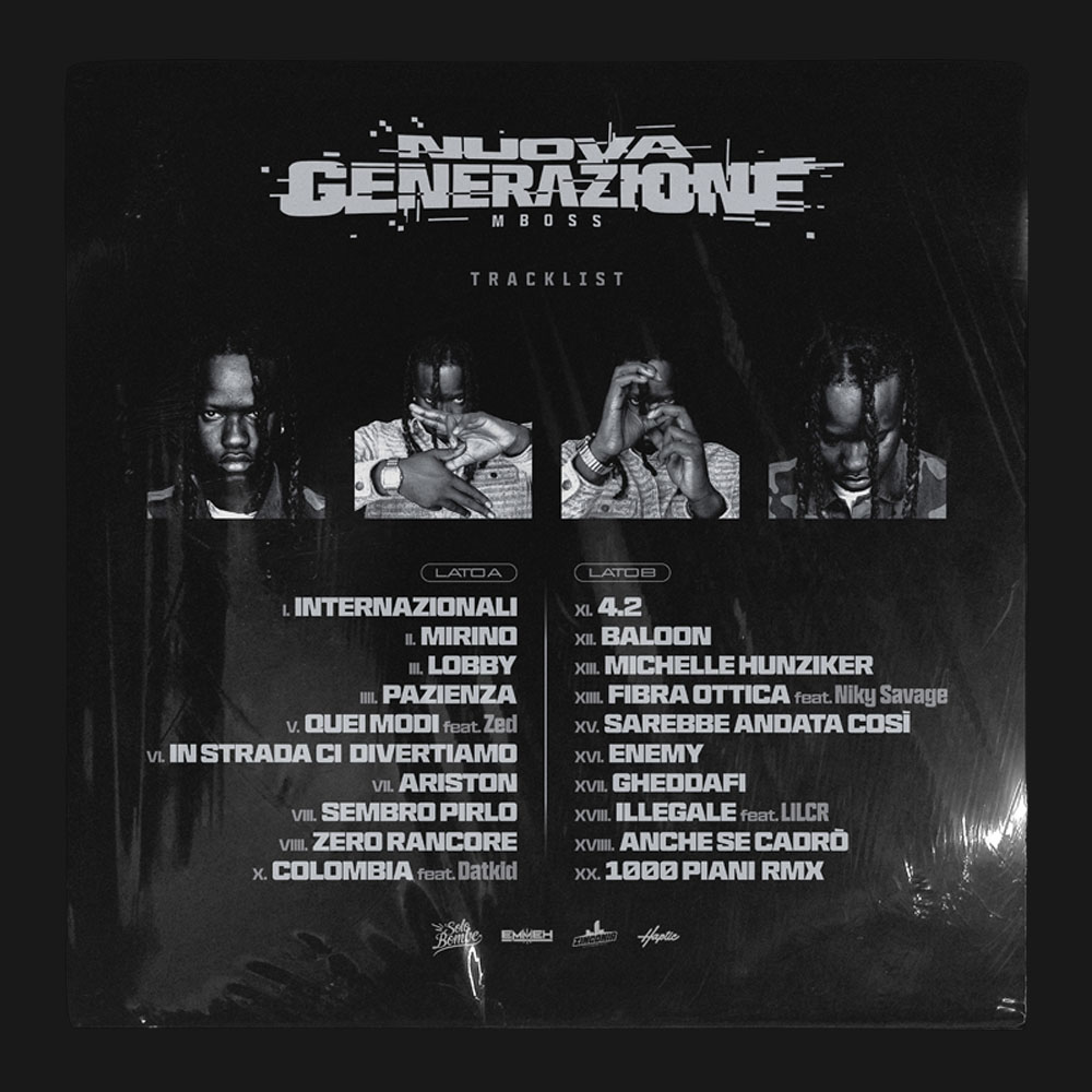NUOVA GENERAZIONE tracklist artwork vinile mboss